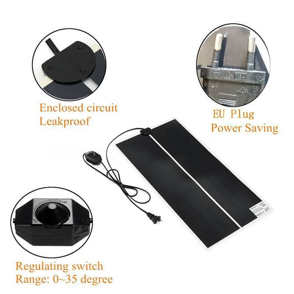 Pet Reptile Terrarium-Heizkissen-Heizmatte Mit Thermostatregler EU-Stecker – Bild 6